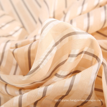 New Design soft glossy 17MM satin striped printed blend premium silk cotton fabric